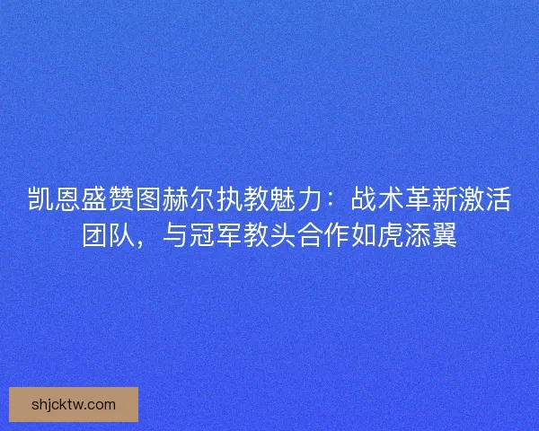 凯恩盛赞图赫尔执教魅力：战术革新激活团队，与冠军教头合作如虎添翼