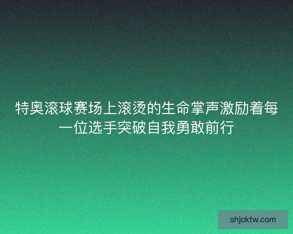 特奥滚球赛场上滚烫的生命掌声激励着每一位选手突破自我勇敢前行